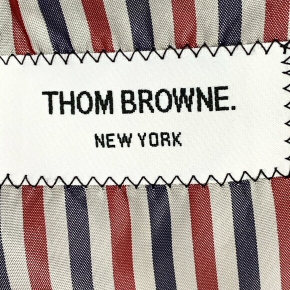 CM0373 Thom Browne Gray Wool Blazer With 4-Bar Stripe - Picture 5 of 7